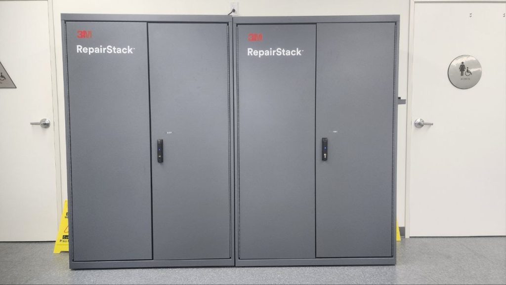 Repair Stack, women's room, rest room